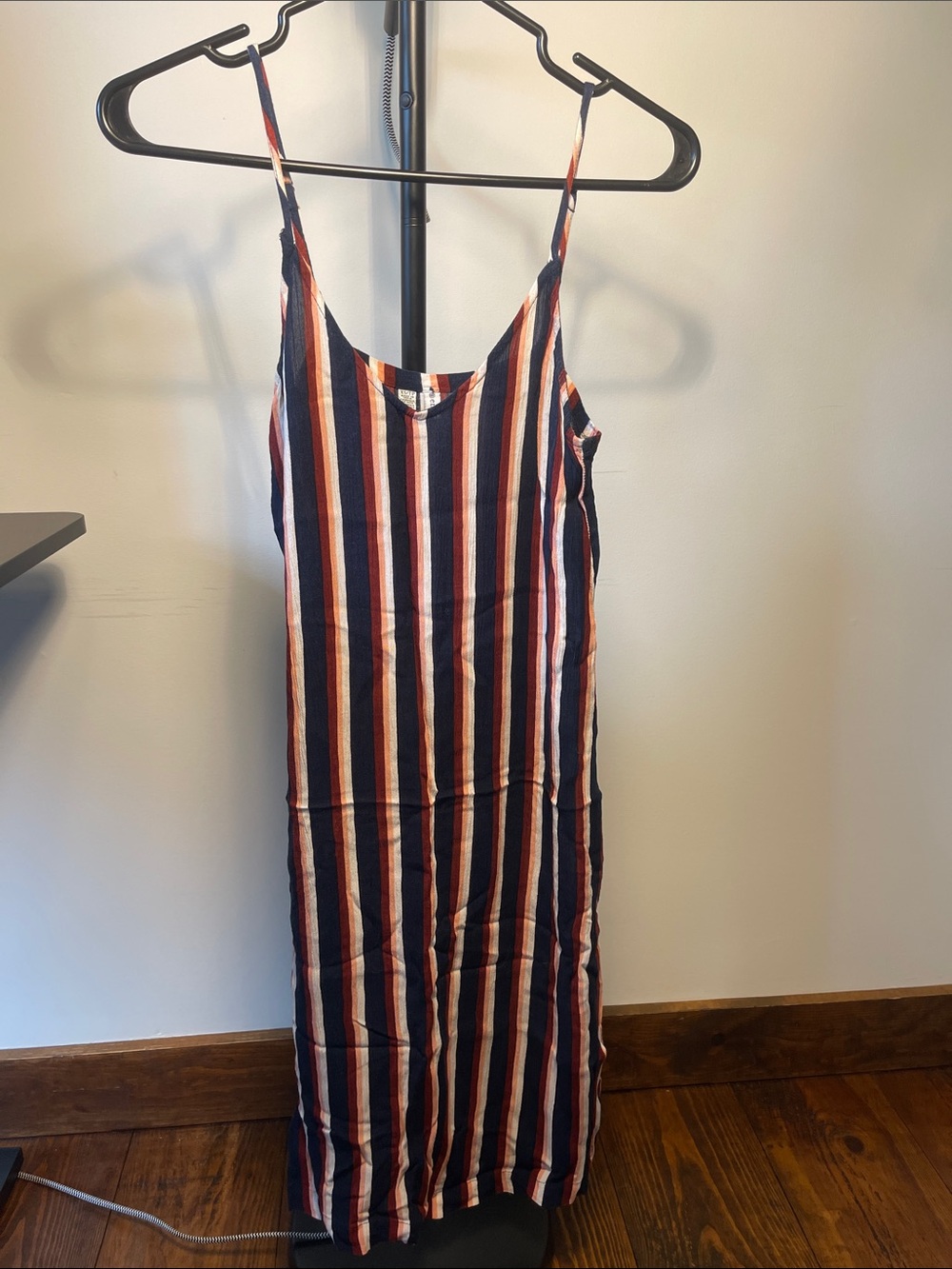 Element Striped Maxi Dress in Navy, Rust & White
